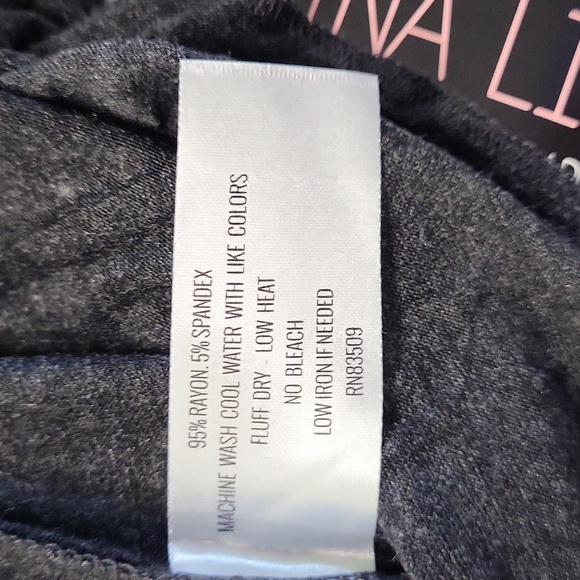 Mina Lisa 3x Gray and Purple 'Lazy' Tank Top and Pants Set Pajama Longewear NWT - Picture 7 of 14